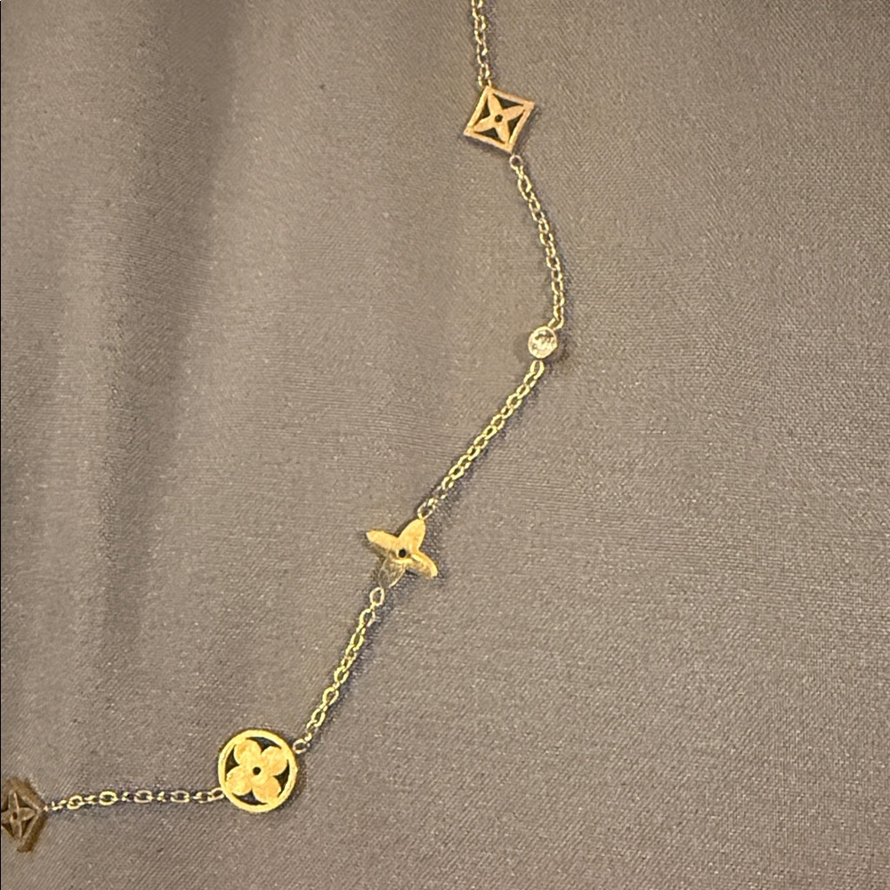 Gold Designer Charm Necklace - Picture 3 of 3